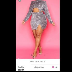 Sequin Cut out Body Con dress